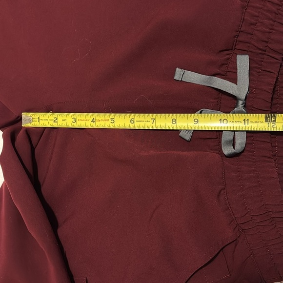 FIGS Technical Collection Scrub Pants, Size L, Burgundy - Picture 8 of 11